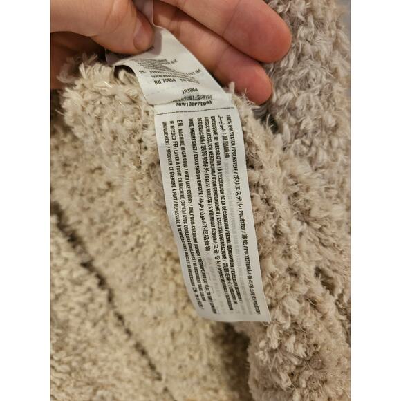 Hollister open long fluffy cardigan xs small beige preppy warm fuzzy y2k bare - Picture 5 of 6